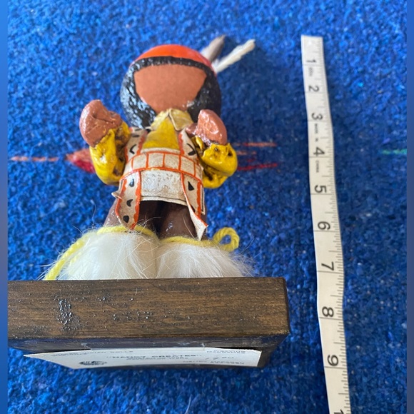 VTG 80’ Handcrafted Artisan Made Native Boy on Wooden Stand. Nancy Creates. OOAK - Picture 8 of 10